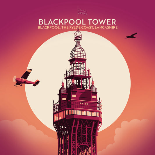 Blackpool Tower, Blackpool, Lancashire, Wooden Backed Coaster