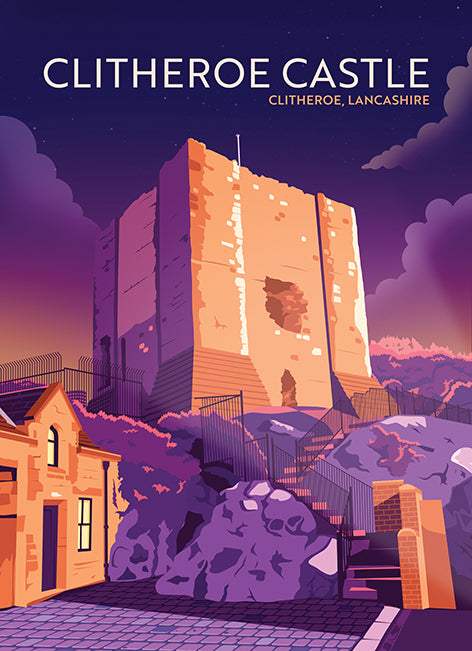 Clitheroe Castle, Clitheroe, Lancashire Tea Towel