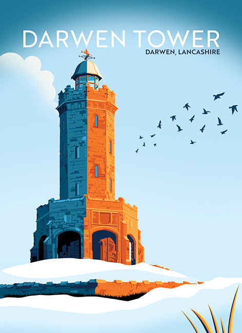 Darwen Tower, Darwen Lancashire, Tea Towel