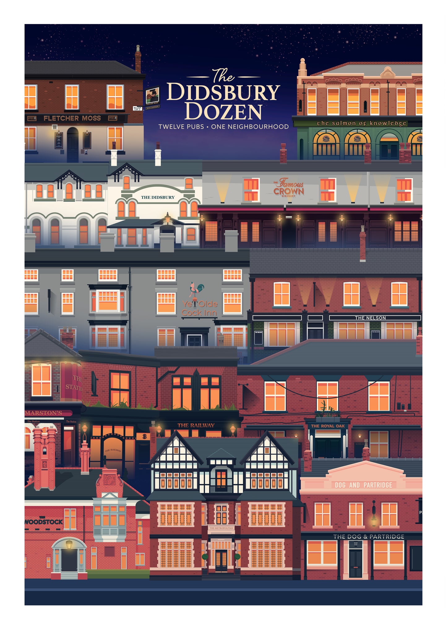 The Didsbury Dozen (12 pub print)