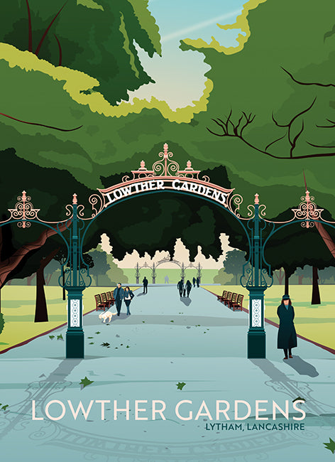 Lowther Gardens, Lytham, Lancashire, Tea Towel