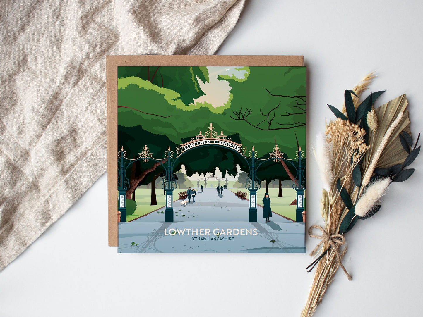 Lowther Gardens, Lytham, Lancashire Greetings card