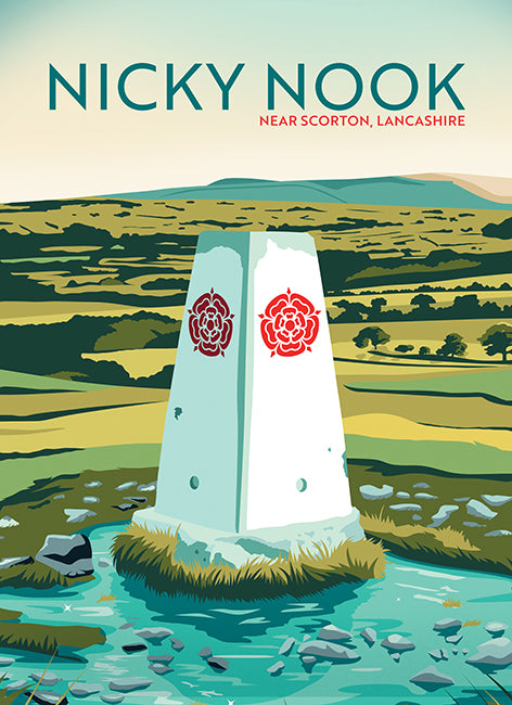 Nicky Nook, Lancashire Tea Towel