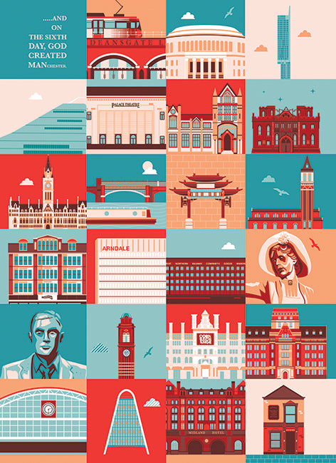 On the Sixth Day..., Manchester Tea Towel