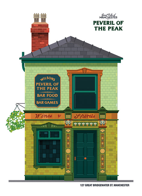 Peveril of the Peak, Manchester Tea Towel