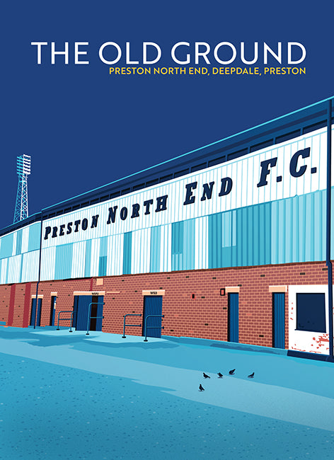 The Old Ground, Preston North End, Deepdale, Preston, Lancashire, Tea Towel