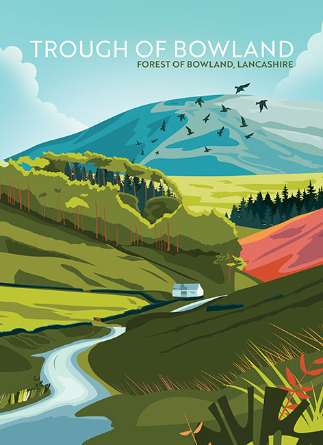 Trough of Bowland, Forest of Bowland, Lancashire, Tea Towel