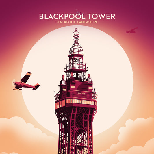 Blackpool Tower, Blackpool, Lancashire, Greetings card