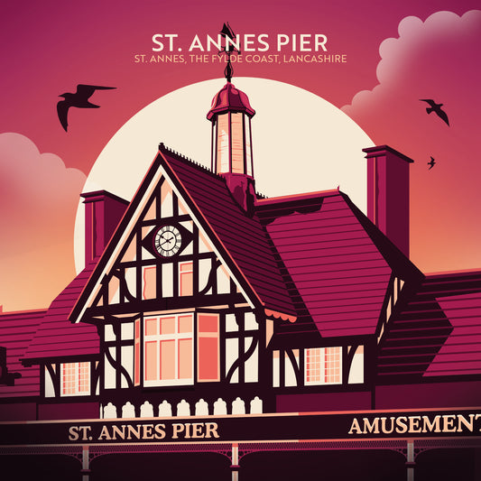 St. Annes Pier, St.Annes Lancashire, Greetings card
