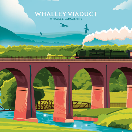 Whalley Viaduct, Lancashire, Greetings card