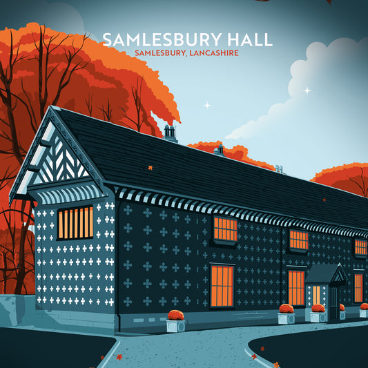 Samlesbury Hall, Preston, Lancashire Greetings card