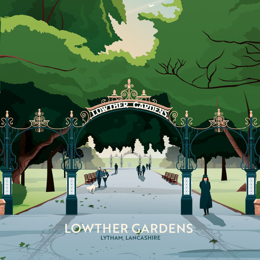 Lowther Gardens, Lytham, Lancashire Greetings card