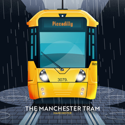 The Manchester Tram, Manchester, Greetings card