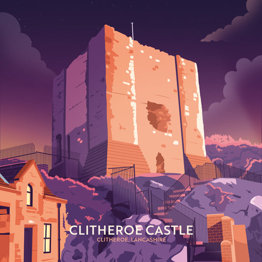 Clitheroe Castle, Lancashire, Greetings card