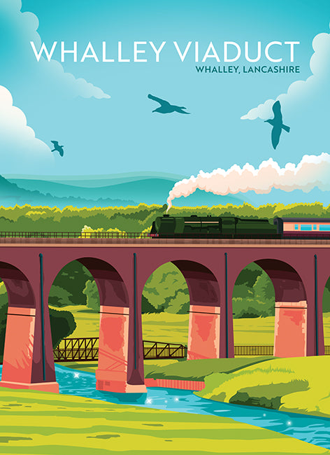 Whalley Viaduct, Whalley, Lancashire, Tea Towel