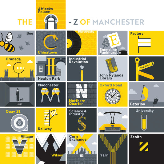 The A-Z of Manchester, Manchester, Wooden Backed Coaster