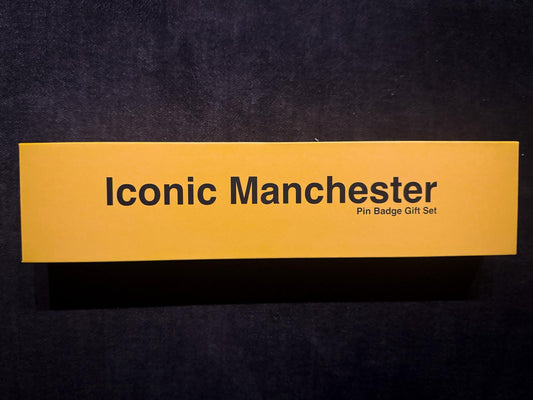 Iconic Manchester Pin badge gift set
