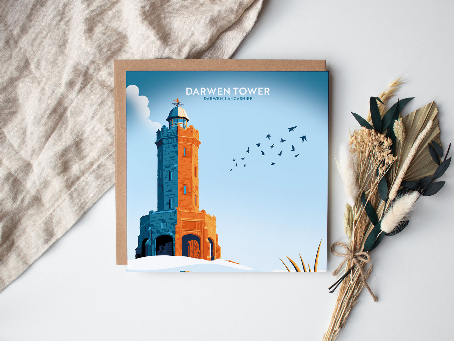 Darwen Tower, Darwen, Lancashire Greetings card