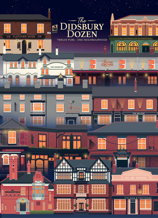 The Didsbury Dozen Tea Towel