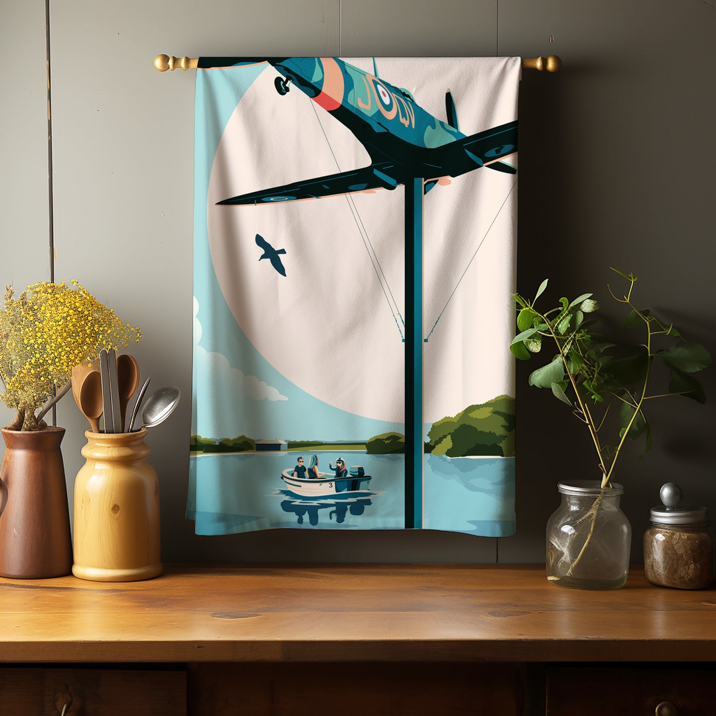 Fairhaven Lake, Fairhaven, Lancashire, Tea Towel