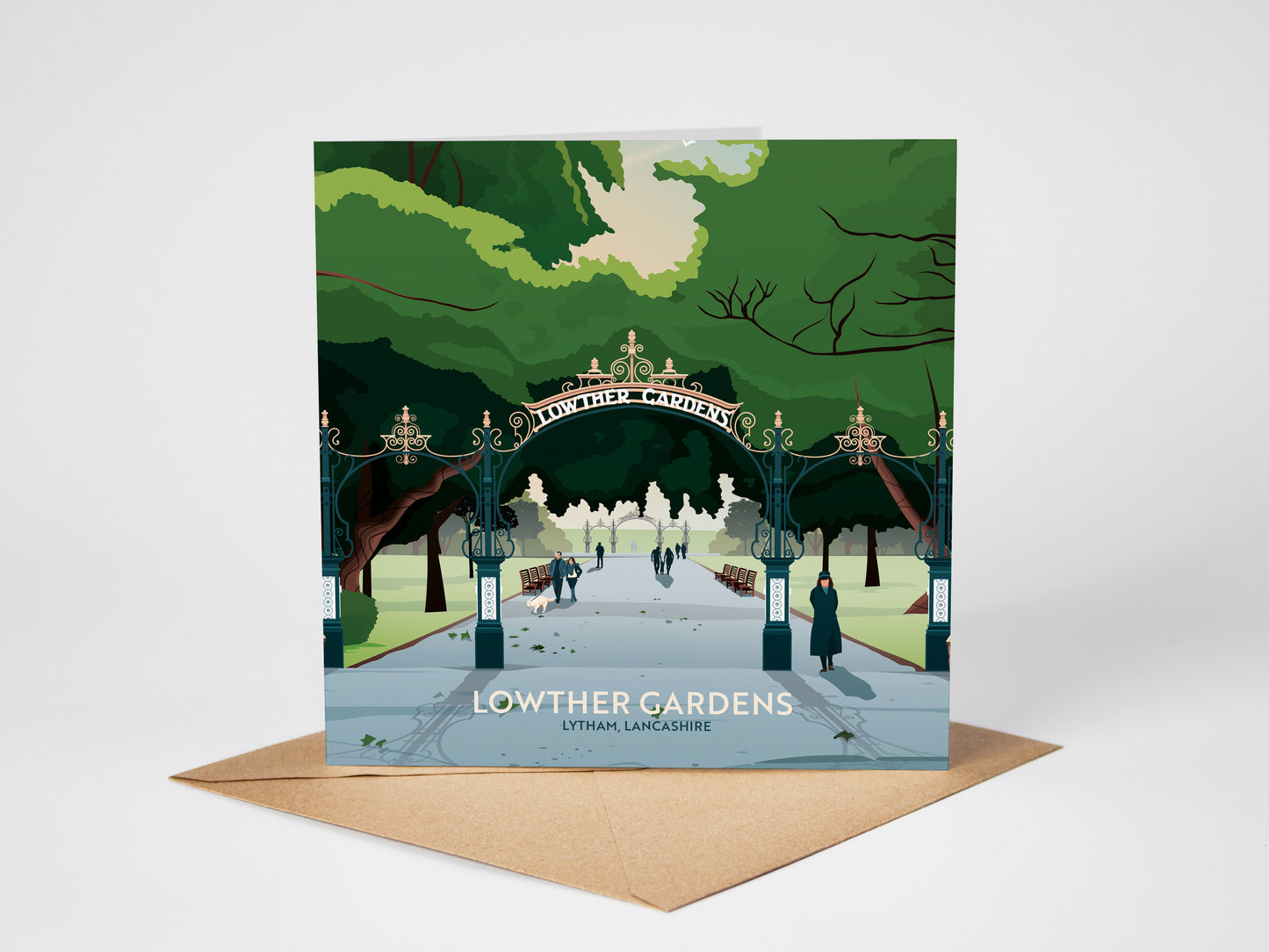 Lowther Gardens, Lytham, Lancashire Greetings card