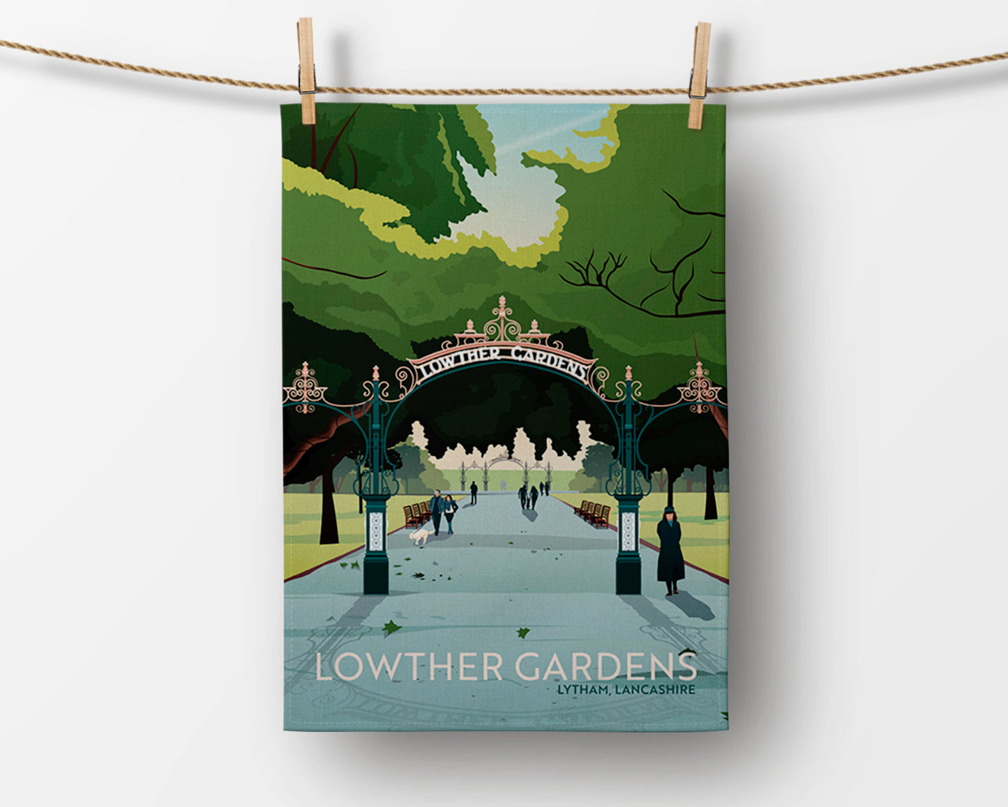 Lowther Gardens, Lytham, Lancashire, Tea Towel