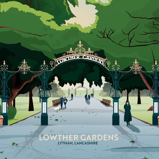 Lowther Gardens, Lytham, Lancashire, Wooden Backed Coaster