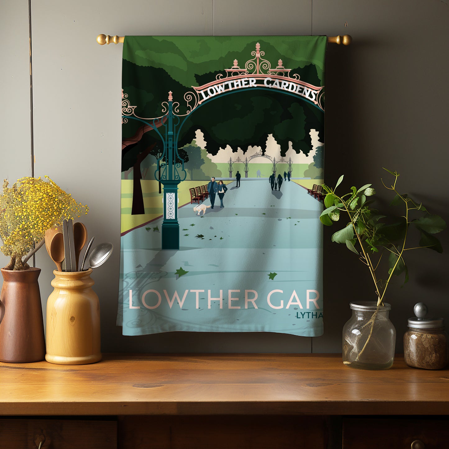 Lowther Gardens, Lytham, Lancashire, Tea Towel