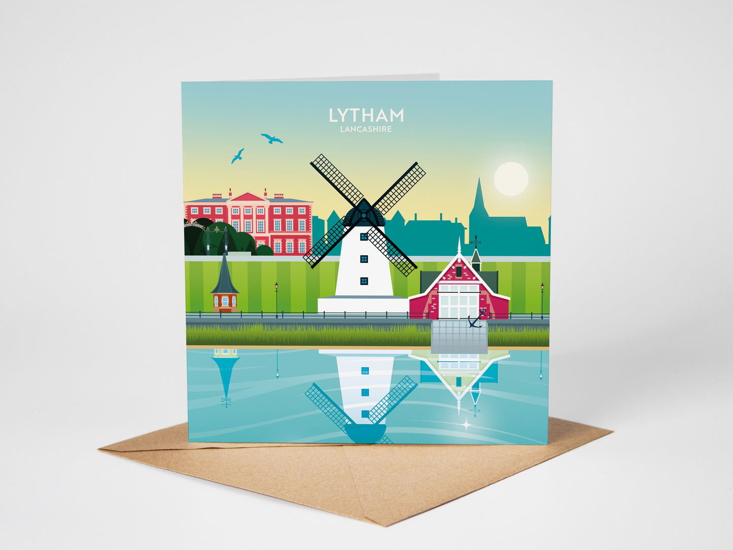 Lytham Montage, Lancashire, Greetings card
