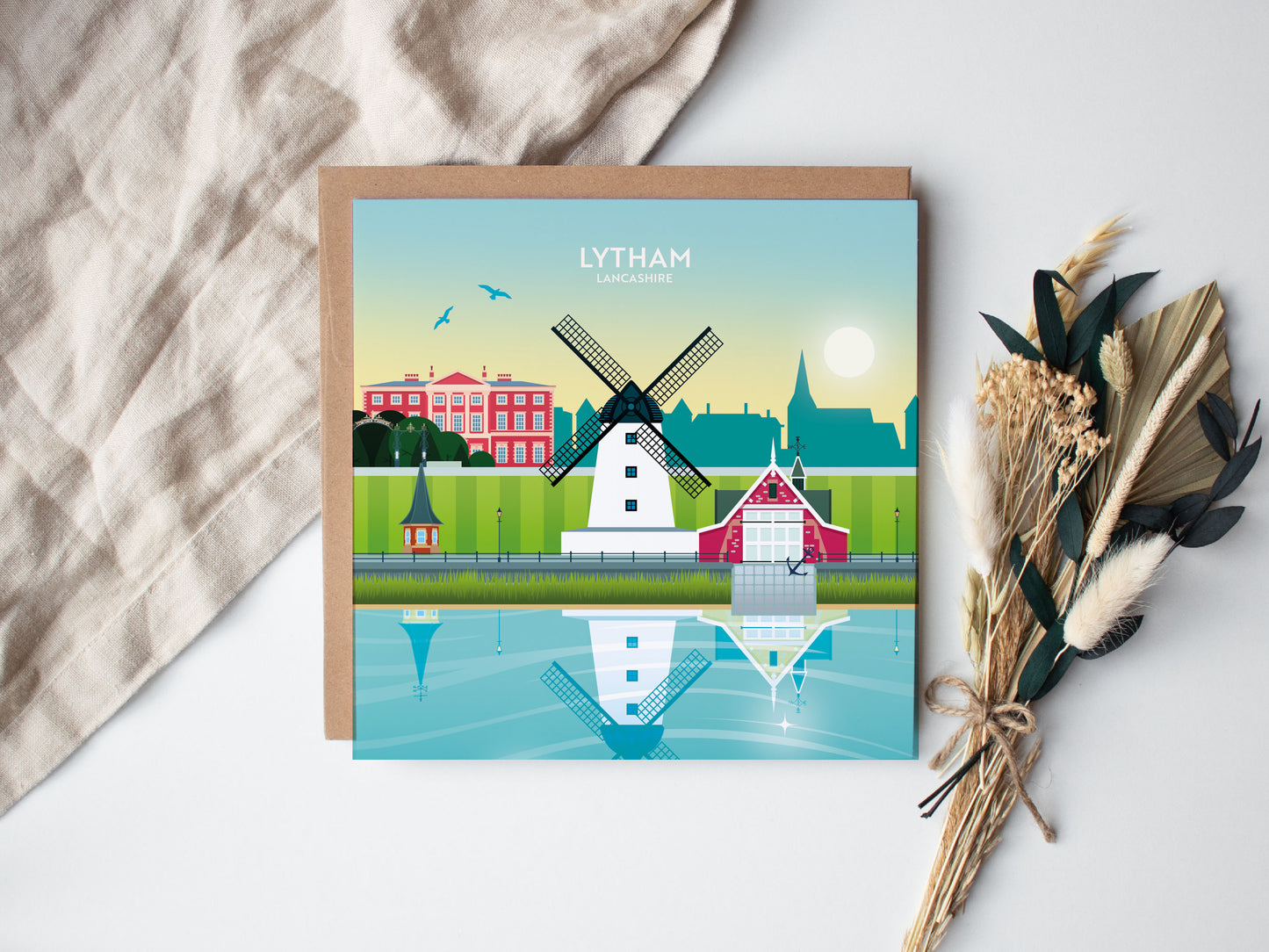 Lytham Montage, Lancashire, Greetings card