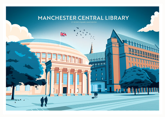 Manchester Central Library Art Print