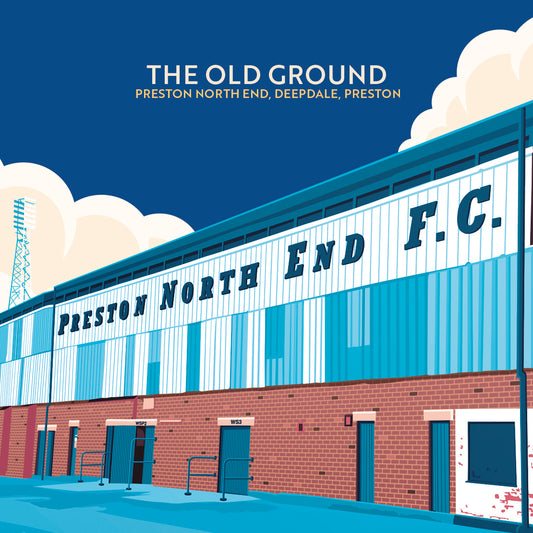 The Old Ground, Deepdale, Preston North End, Preston, Lancashire, Wooden Backed Coaster