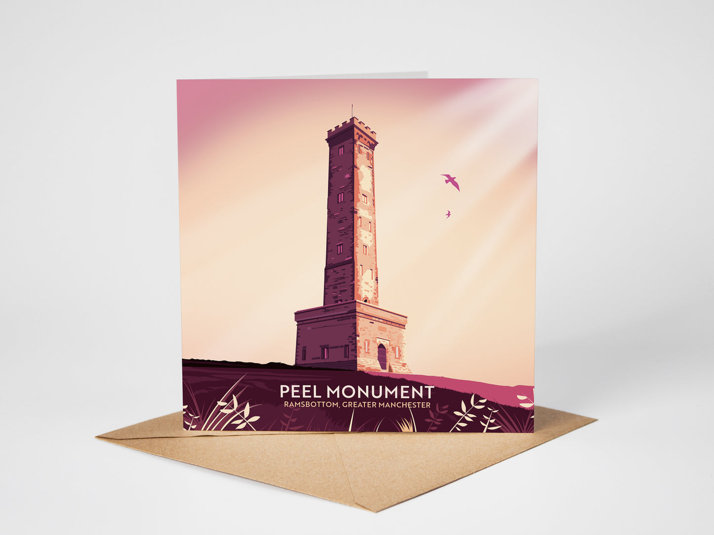 Peel Monument, Greater Manchester Greetings card