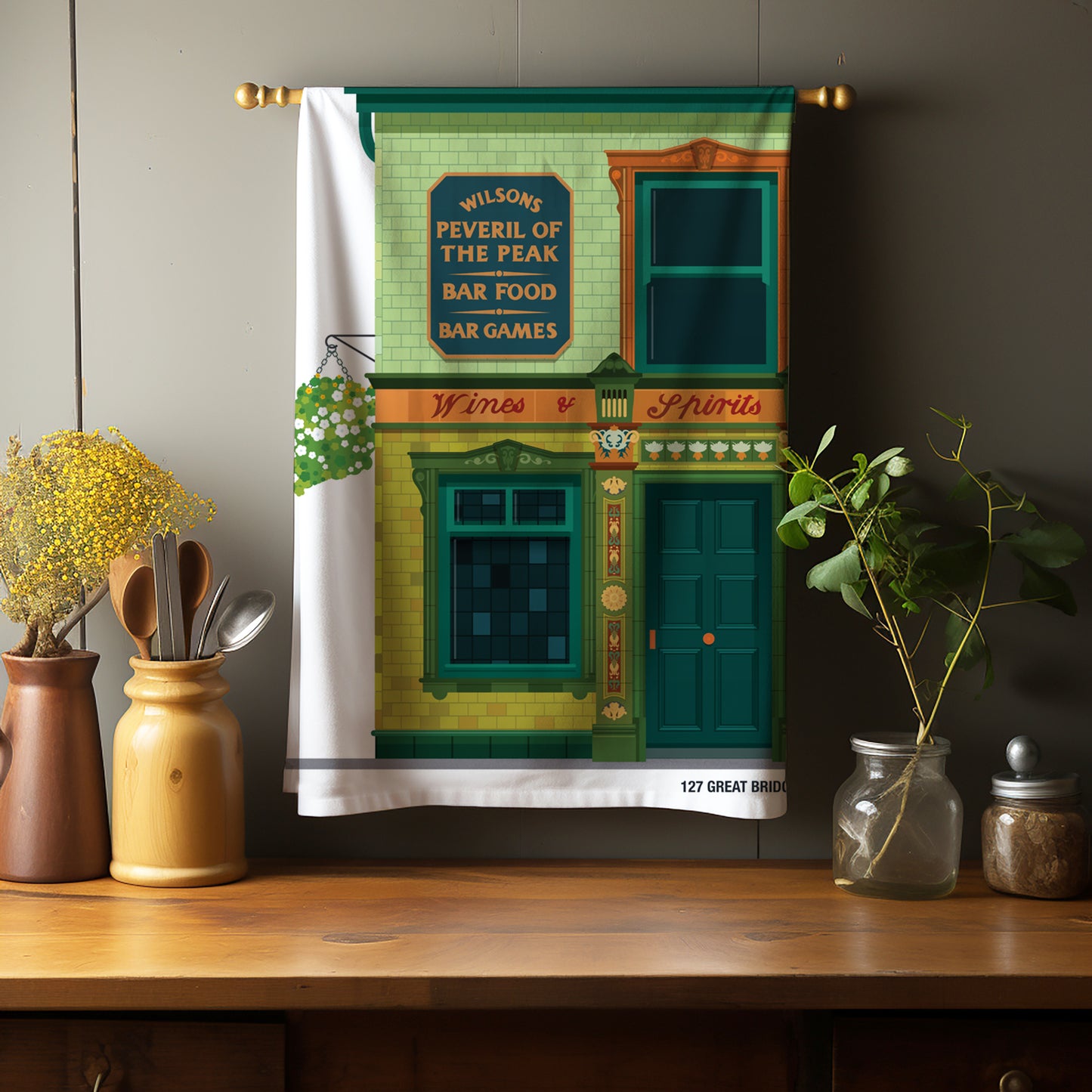 Peveril of the Peak, Manchester Tea Towel