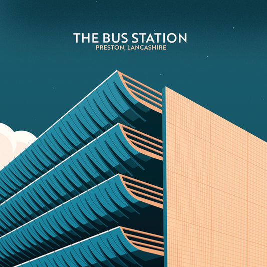 Preston Bus Station, Preston, Lancashire, Wooden Backed Coaster