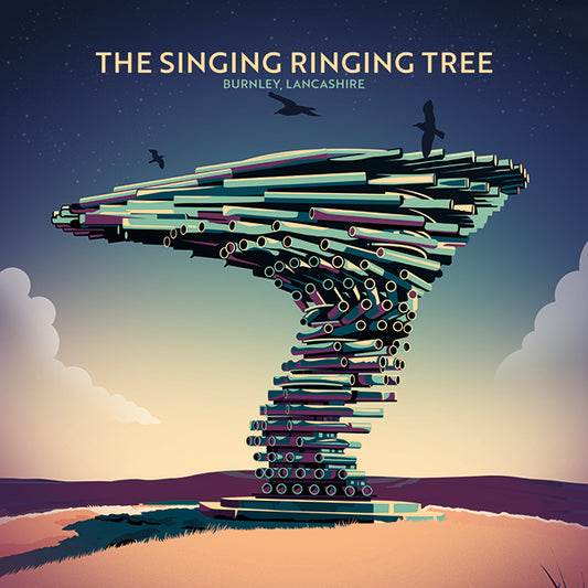 The Singing Ringing Tree, Burnley, Lancashire, Wooden Backed Coaster