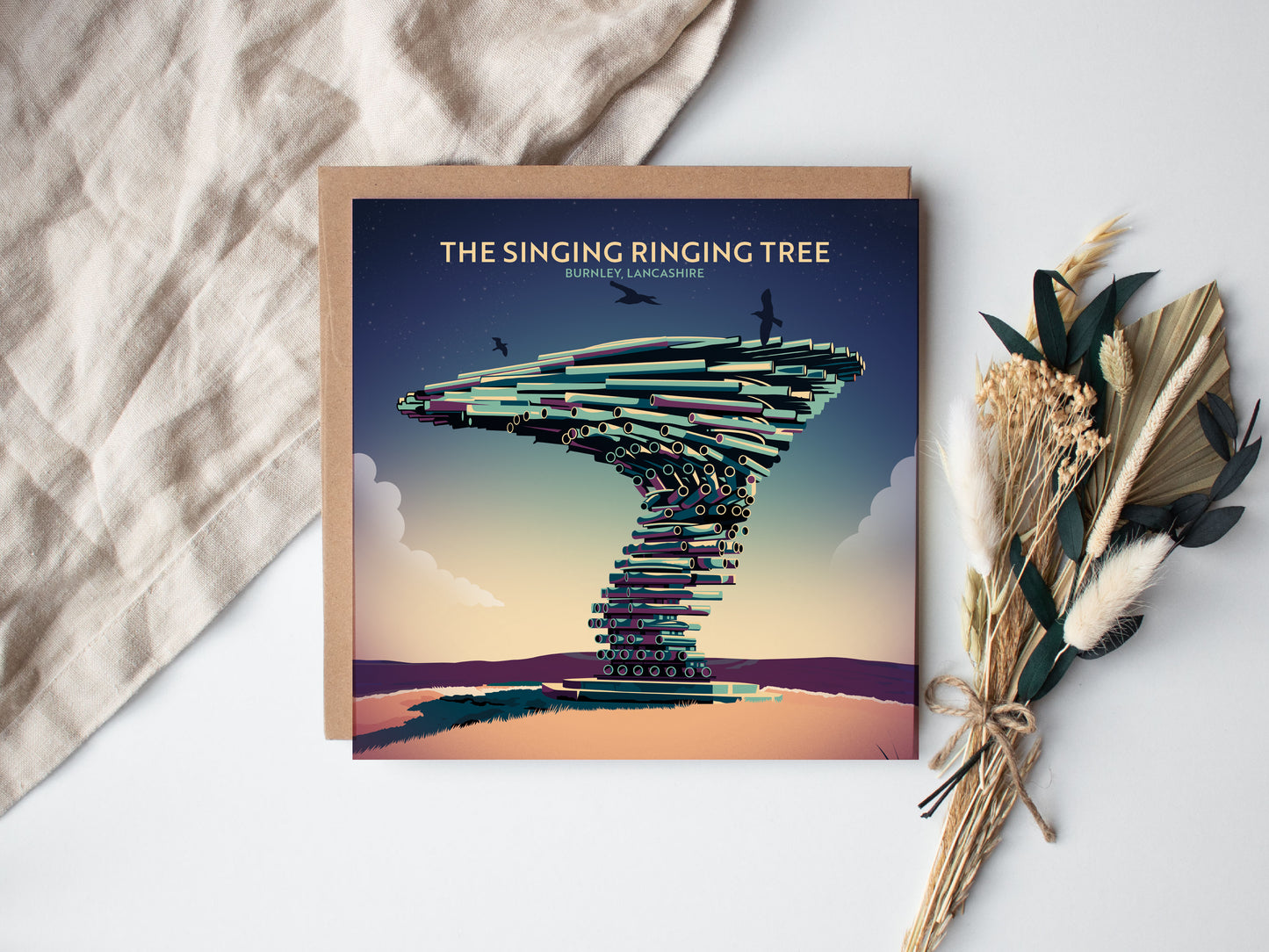 The Singing Ringing Tree, Burnley, Lancashire Greetings card