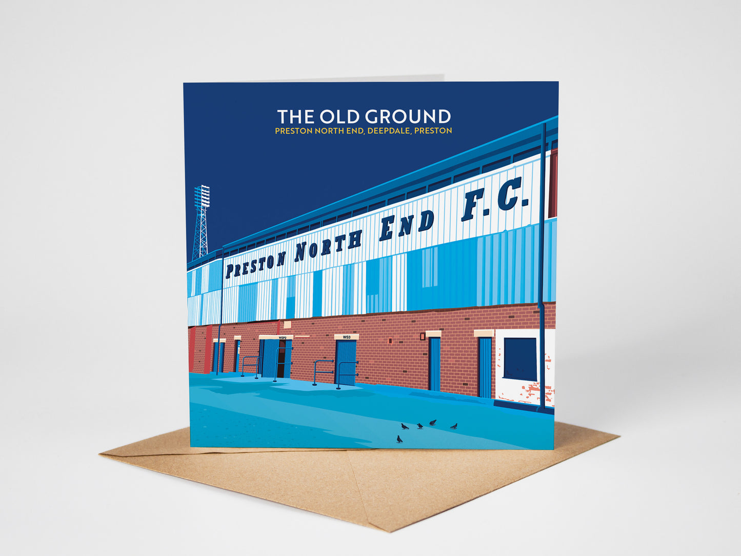 The Old Ground, Deepdale, Preston North End, Preston, Lancashire Greetings card