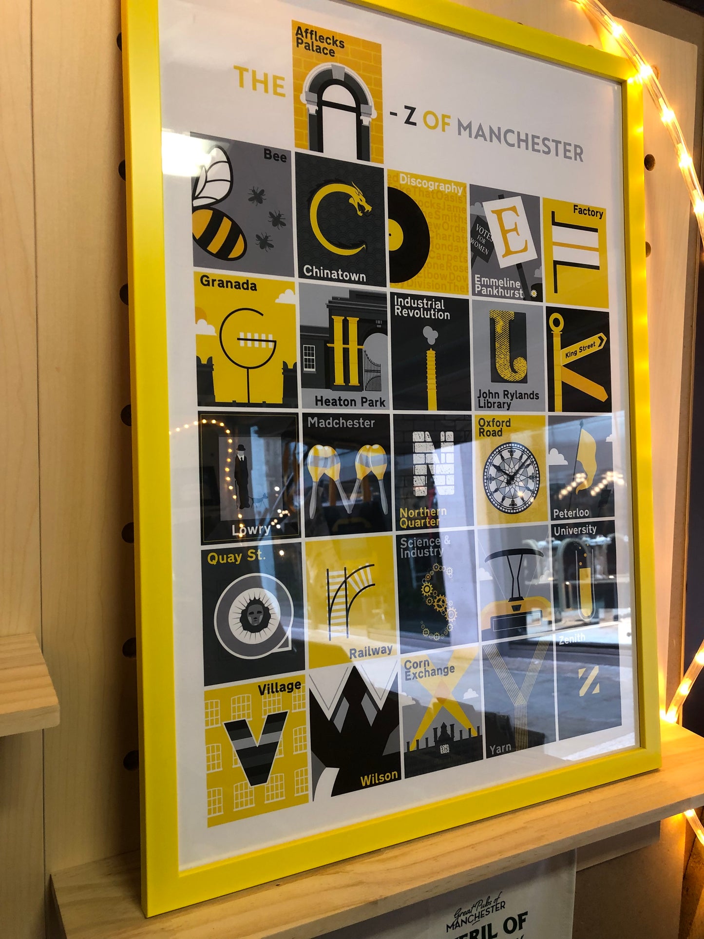 The A-Z of Manchester Art Print