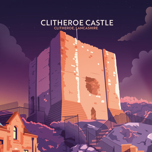 Clitheroe Castle, Clitheroe, Lancashire, Wooden Backed Coaster