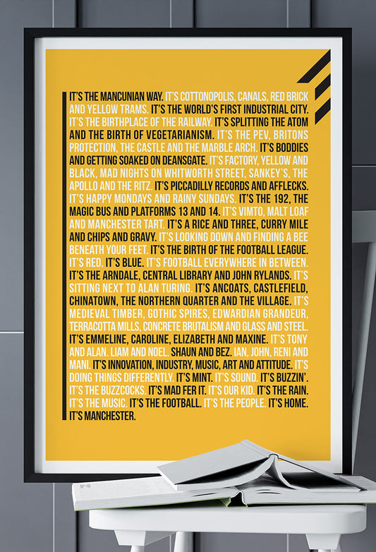 It's Manchester – Manchester Typography Art Print