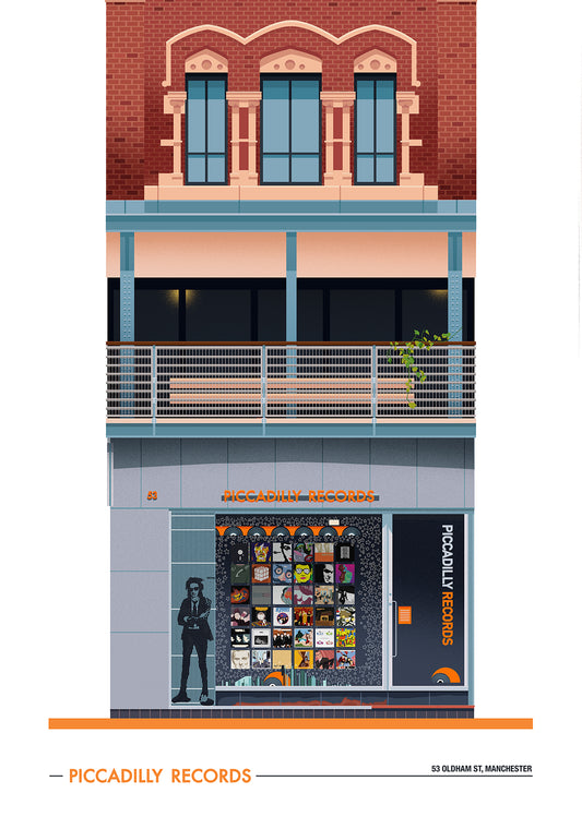 Piccadilly Records – Manchester Art Print