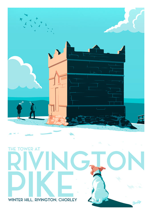 Rivington Pike – Lancashire Illustrated Art Print