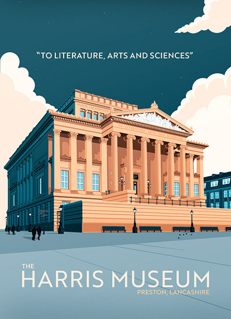 The Harris Museum, Preston, Lancashire Tea Towel