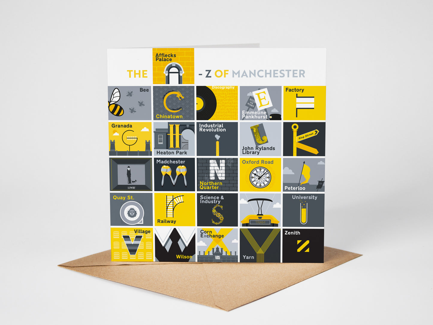The A-Z of Manchester, Manchester, Greetings card