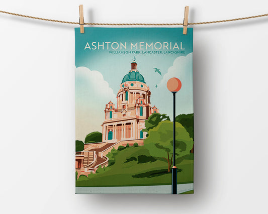 Ashton Memorial, Lancaster, Lancashire Tea Towel