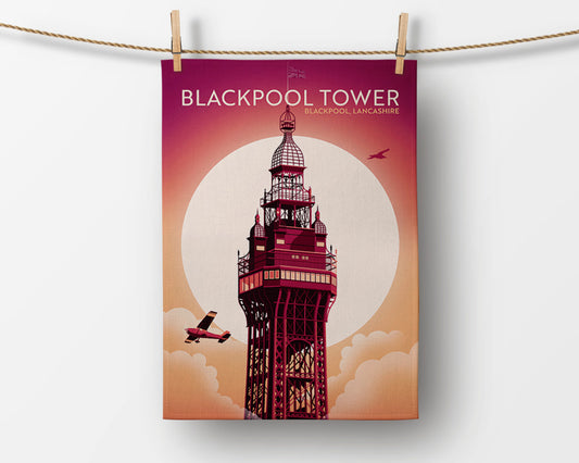Blackpool Tower, Blackpool, Lancashire, Tea Towel