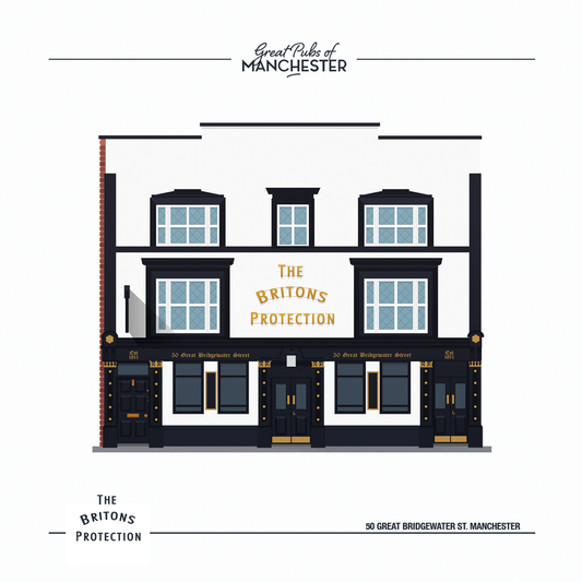 The Britons Protection, Manchester, Wooden Backed Coaster