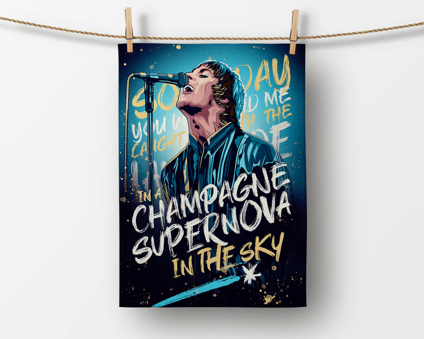 Champagne supernova, Oasis Tea Towel