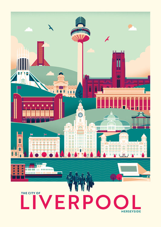 The City of Liverpool – Illustrated Art Print
